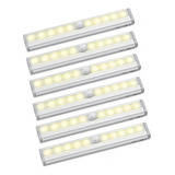 6pcs Led Luz De Noche Auto Sensor Gabinete Baño Cocina