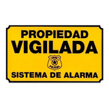 Cartel De Seguridad Propiedad Vigilada Disuasivo 28cm X 20cm