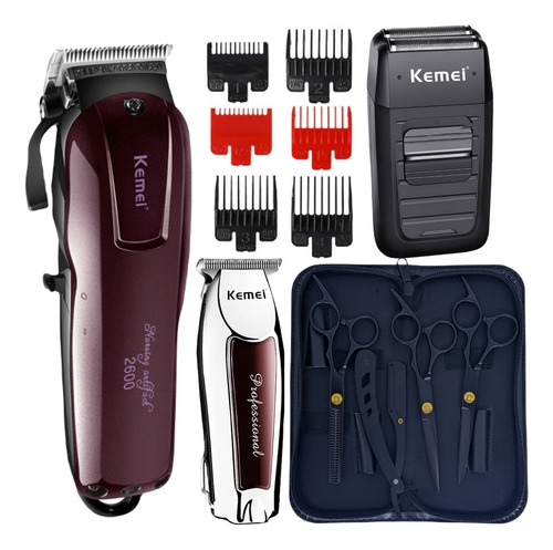 Kit Maquina Corte Cabelo Profissional + Acabamento + Shaver