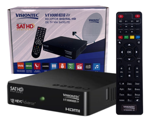 Receptor De Tv Visiontec Vt1000hd 2x