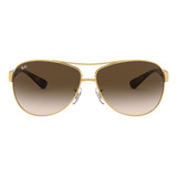 Gafas De Sol Ray Ban Aviator Oversized Hombre Originales Color Marrón Color Del Armazón Marrón