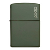 Zippo Classic Green Matte Logo Original Garantia 28055