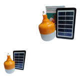 Lâmpada Solar Led 120w Bulbo Recarregável + Painel Solar
