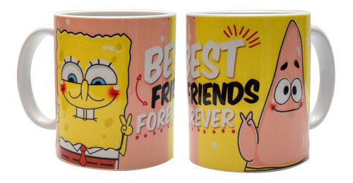 Taza De Ceramica, Mejores Amigos, Bob Esponja, Patricio