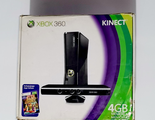 Xbox 360 Sin Chip, 4gb Con Kinect, 2 Controles, 2 Juegos