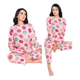 10 Pijama Dama Calientita Polar Colores Y Diseños Surtidos