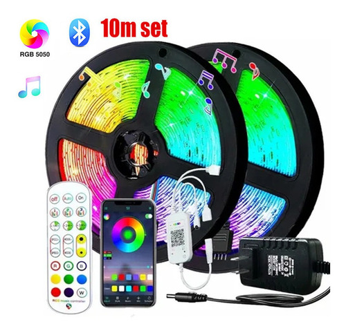 Cinta Led Smart Tira Led Rgb 5050 Luces Inteligentes Bluetoo