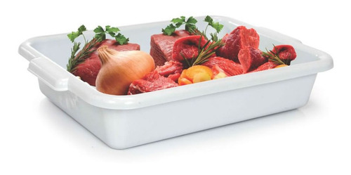 Kit 4 Bandeja De Carne 4 L Bacia Pote Organizador Alimentos