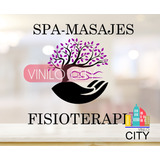 Decoración Arbol Fisio Spa Masajes En Vinil Adhesivo De Cort