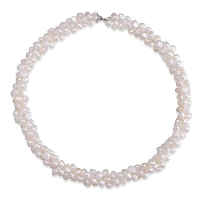 Collar 3 Hilos Perla Natural Cultivada Blanco | Meses sin interés