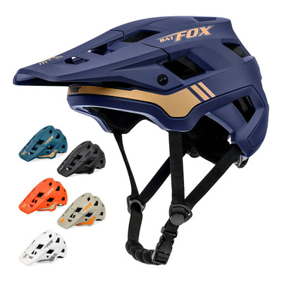 Cascos De Bicicleta De Montaña Ultraligeros Batfox Color Azul Talla L(56-62cm) | Meses sin interés
