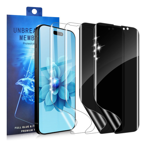 Mica Privacidad & Mica Hydrogel Hd Para iPhone Samsung 4 Pzs