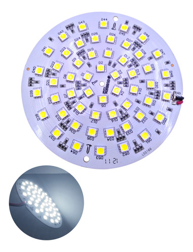 Placa Pileta 48 Smd Bco Frío 5730 110 Mm 12v 12w Impermeabl 