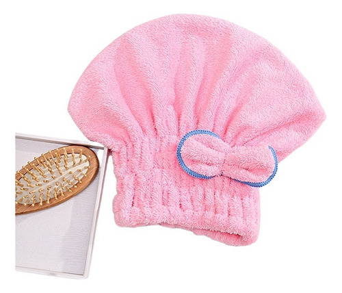 Gorro De Pelo Seco Con Lazo For Mujer, Forro Polar Coral