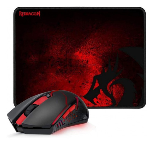 Mouse Redragon Gamer Rgb M601wl-ba Inalámbrico + Mouse Pad