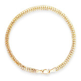 Pulseira Ouro 18k Feminina Malha Italiana 2.0 Grama + Brinde