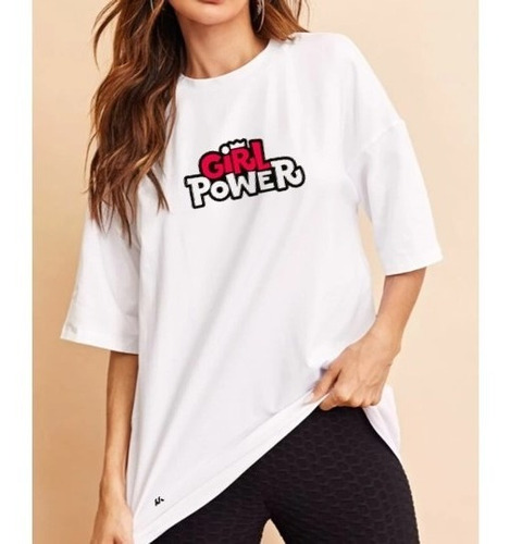 Polera Oversize De Dama Girl Power 100% Algodón