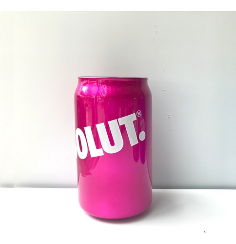 Vaso Absolut Coleccionable Estilo Lata Material Vidrio