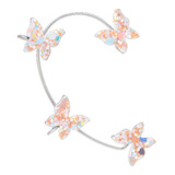 Aro Mariposa Solitario Brillo Strass Mariposas Ear Cuff