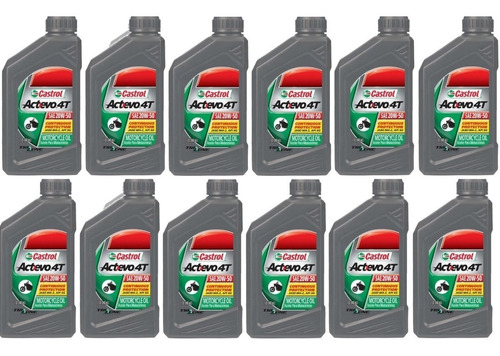 Aceite Castrol 4t Actevo Caja 12 Unidades Mineral Fas Motos