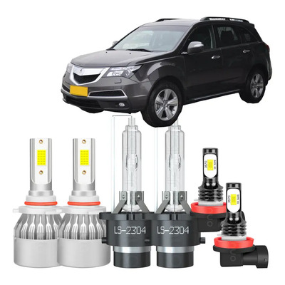 Para Acura Mdx 2007-2013 Faros Led Hid 6000k +luz Antiniebla