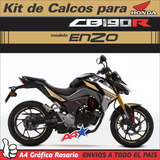 Calcos Para Honda Cb190r Modelo Enzo - Dorado