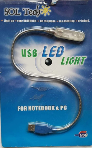 Luz De Led  Flexible Mallado Metalico  Usb Largo 45 Cm