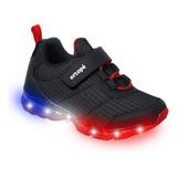 Tênis Led Infantil Menino Ortopé Power Ligth Elástico Preto