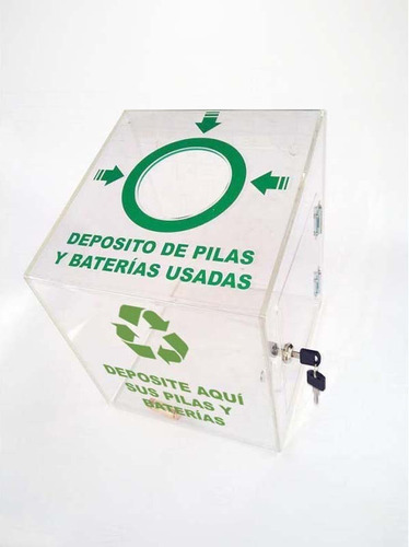 Contenedor  Reciclaje De Pilas Y Baterías  O Tapas Plásticas