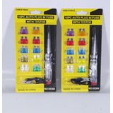 Kit De 10 Fusibles Para Auto Con Tester Buscapolo Y Pinza