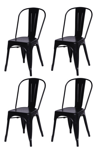 Kit Cadeiras Jantar Mesa Tolix - Preta