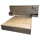 Combo Cabecera G  Mas Cama Box Con Cajones 1.40