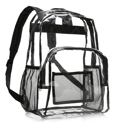 Mochila Pequeña Transparente Aprobada Para Estadios-negro