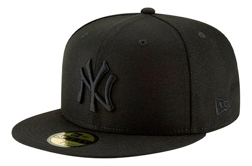 New York Yankees Black On Black 59fifty Cerrada Negro