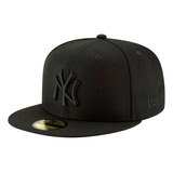 New York Yankees Black On Black 59fifty Cerrada Negro