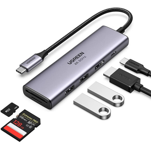 Hub Adaptador Multifunción Usb-c Con Carga Pd Ugreen