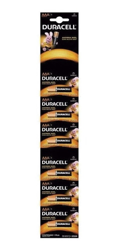 Pilas Alcalinas Duracell Mn2400 Aaa Lr03 1.5v Tira 6 Und