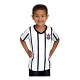 Camisa Do Corinthians Infantil Branca Listrada Oficial