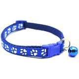 Collar De Tela De Nailon Gato (azul)