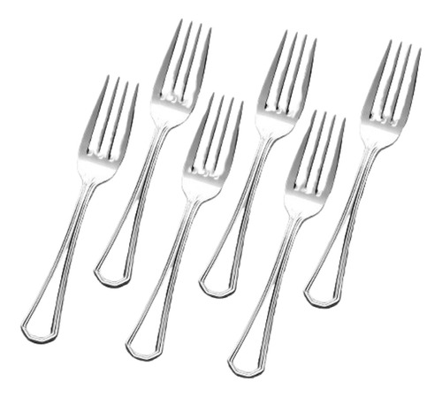 Set X 6 Tenedor De Mesa Volf Linea Carat Acero Inoxidable 