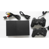 Playstation 2 Com 2 Controles Memory Card Destravado Play 2