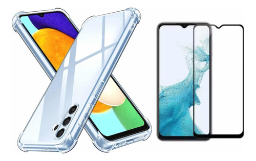 Carcasa Transparente Para Samsung A04s + Lámina Pantalla