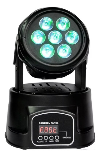 Cabezal Movil 7 Led X 12w Rgbw Robotico Dmx 13 Canales Dj