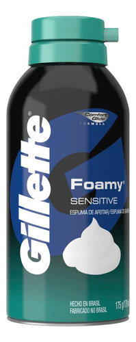 Espuma De Barbear Sensitive Gillette Foamy Frasco 175g