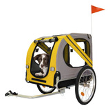 Remolque Carrito Para Bicicleta Niños Infaltil Mascotas 60kg Color Amarillo