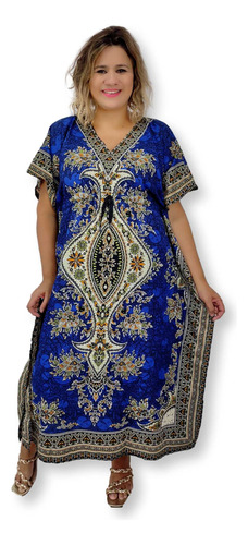 Vestido Indiano Kaftan Indiano Longo Importado Plus Size 228