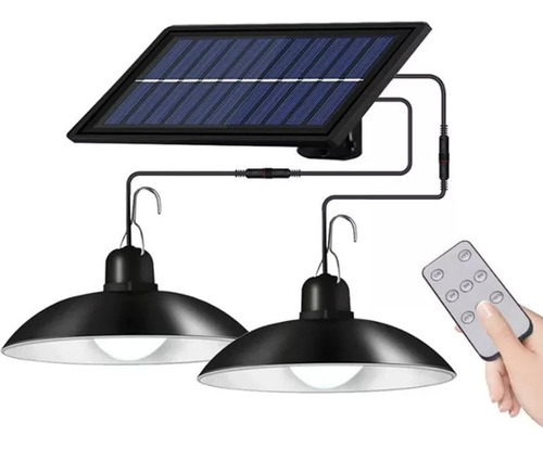 Lámpara Colgante Led De 4800 Mah, Lámpara Solar De 2 Cabezal