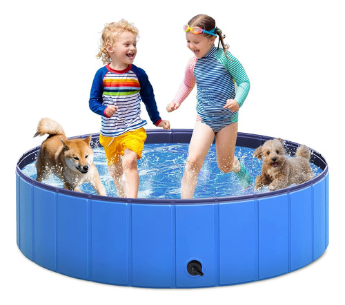 Piscina Plegable De Plástico Duro Para Perros Pequeños Y Niñ