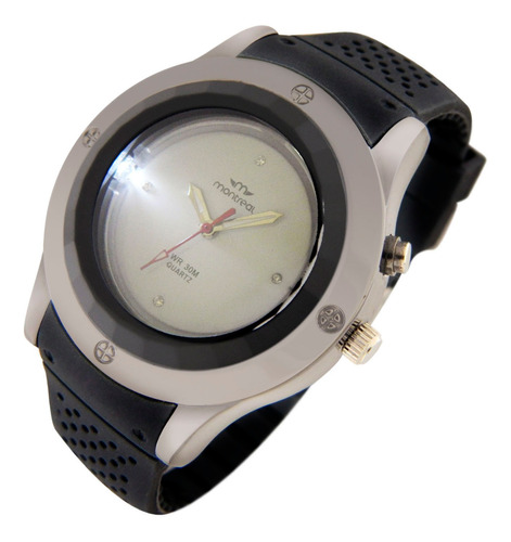 Reloj Montreal Hombre Con Luz Ml115 Malla Silicona