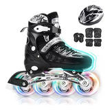 Patines Lineales Profesional + Rodillera Y Casco
